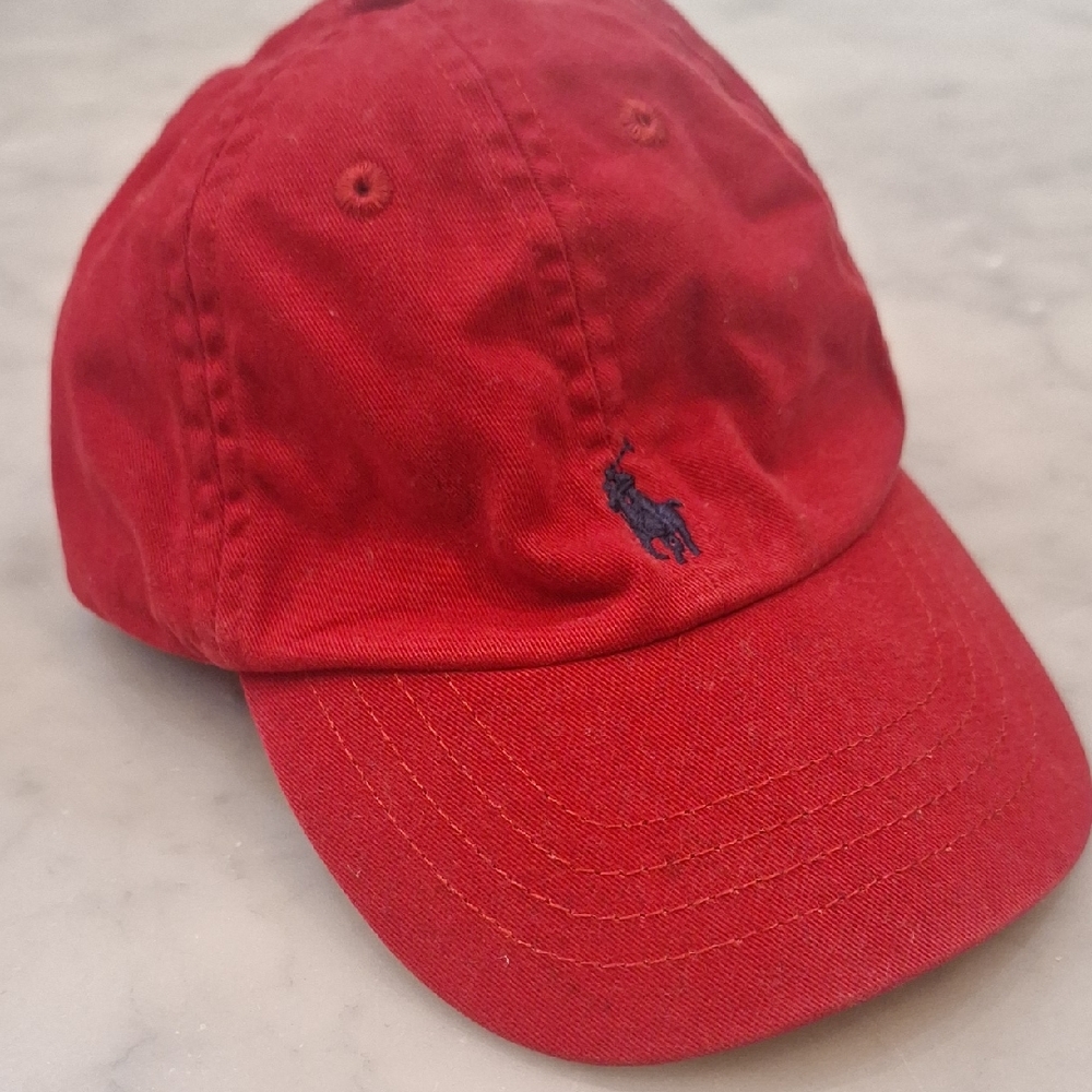 Polo Ralph Lauren Kids Red Cap Hat 12 Month - 24 Month Unisex‎ Blue Pony Preppy